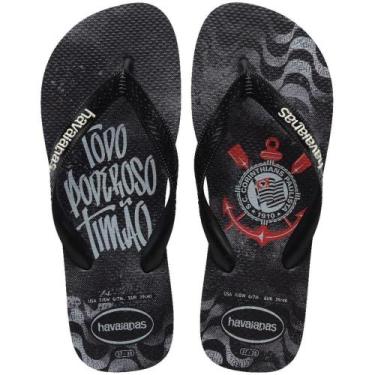 Imagem de Chinelo Havaianas Masculino TOP Corinthians 35/36 Preto