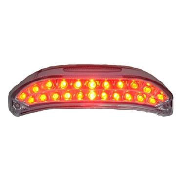 Imagem de Topzone Lightings Lanterna traseira de LED de motocicleta com luz traseira de freio com indicadores de luz de seta integrados para Honda 13-15 CBR600RR