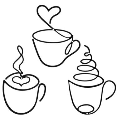 Imagem de 3 peças de xícara de café arte de parede metal placa de café fio pendurado bar decoração vintage placa de copo café decoração temática para restaurante, cozinha, loja, escritório em casa