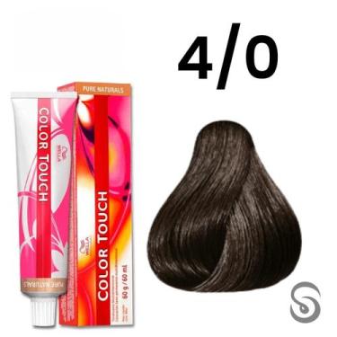 Imagem de Wella Color Touch Tonalizante 4/0 Castanho Médio Pure Naturals 60ml