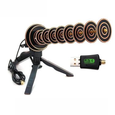 Imagem de Antena direcional Yagi de 2,4 GHz, adaptador WiFi USB de longo alcance, compatível com sistemas Windows 11/10//8/7, sem necessidade de driver de CD para PC, desktop/laptop, recursos compatíveis com