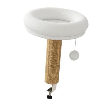 Imagem de IEUDNS Cama para mesa de gato, macia, resistente, economizadora de espaço, poleiro para gatos, rede redonda para mesa de computador e jogos