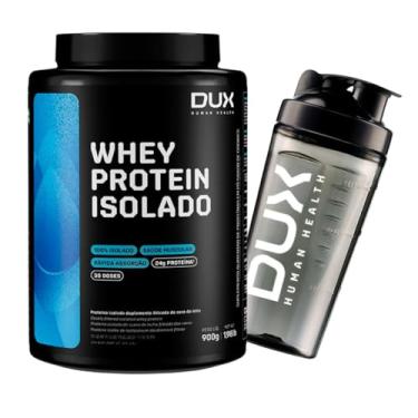 Imagem de Combo Dux - Whey Protein Isolado 900g + Coqueteleira Exclusiva (900g, Chocolate)