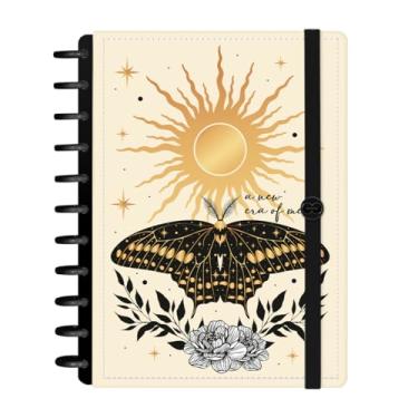 Imagem de Caderno Disco Inteligente Iscool G+ Cosmos Mariposa Preta