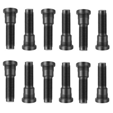 Imagem de Conjunto de substituição de 12 unidades para cubo de reboque/roda, pino de roda para eixos de reboque de 0,9 a 3,2 kg - parafusos de pressão fáceis de instalar, cabeça de 2 cm, comprimento de 5,5 cm