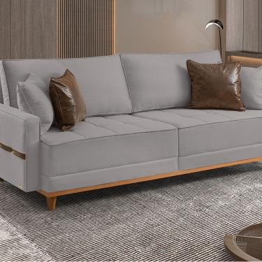 Imagem de Sofá Fixo 4 Lugares M-203 2,20m Estofados Martins Cinza