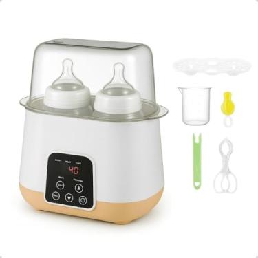 Imagem de Aquecedor e Esterilizador de Mamadeiras Digital, 2 Garrafas, Display LED, Controle de Temperatura 110v.