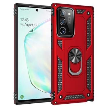 Imagem de SORAKA Capa para Samsung Galaxy Note20 Ultra com suporte para anel Capa Slim Fit de TPU macio Capa Samsung Galaxy Note20 Ultra 5G com placa de metal para suporte magnético de telefone para carro