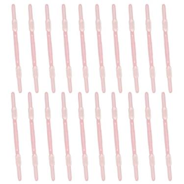 Imagem de PATIKIL 20 peças de grampos de encadernação de papel de folha solta, organizadores de papel de plástico rosa, fixadores de caderno, clipe de fichário reutilizável para documentos de gráfico de