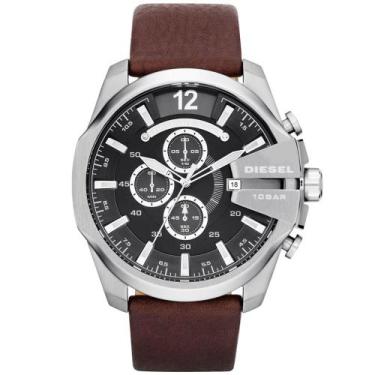 Imagem de Relógio DIESEL masculino cronógrafo couro DZ4290B1 G2NX