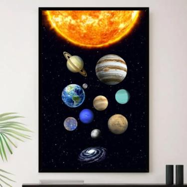 Imagem de Genérico, Quadro Planetas Sistema Solar Galaxia Decorativo A3 35x45cm