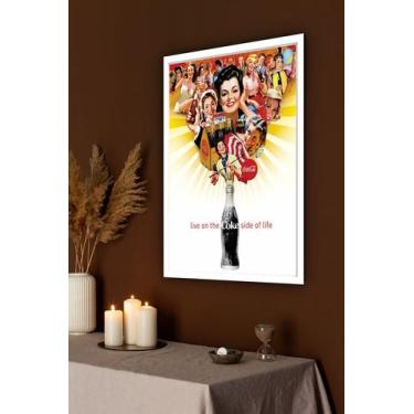 Imagem de Quadro Decorativo Coca-Cola Garrafa e Mulheres - 70x50cm - Quadros On-