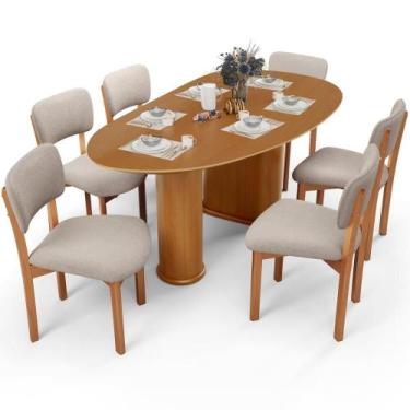 Imagem de Mesa Para Sala De Jantar Ourense Com 06 Cadeiras Sala De Jantar Dara L
