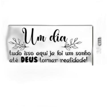 Imagem de Adesivo De Parede Frase Até Deus Tornar Realidade Modmaior