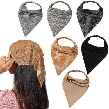 Imagem de Bandanas de cabelo, faixa de cabeça Vercret Classic Floral para mulher