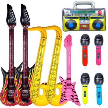 Imagem de Conjunto de acessórios de festa com instrumentos infláveis, 10 peças R
