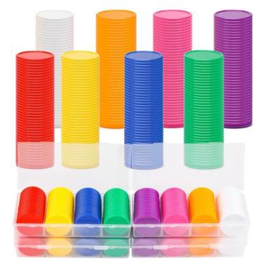 Imagem de Bingo Chips Pletpet 400 unidades de 8 cores com caixa de armazenamento