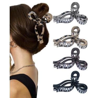 Imagem de Hair Claw Clips AWAYTR Bow Design para mulheres (4 unidades)
