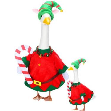 Imagem de Conjunto de fantasias Outus Christmas Elf Goose vermelho e verde