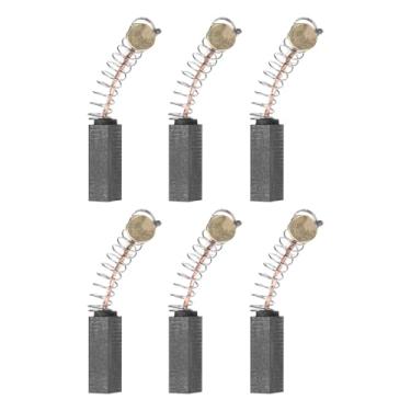 Imagem de PATIKIL Escovas de carbono 0,57 x 0,2 x 0,2 polegadas para motores elétricos, ferramenta elétrica, esmerilhadeira angular, serra de mesa, reparo de peças sobressalentes, pacote com 6