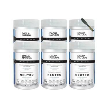 Imagem de 6kg Creme Massagem Neutro + Espátula - Hidratação S/ Perfume - D'agua 