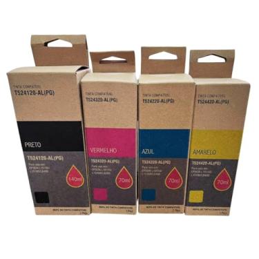 Imagem de Kit 4 Tinta Para Epson 524 L6490 L15150 L15160 Pigmentadas