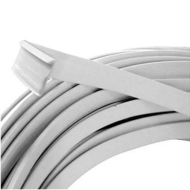 Imagem de Perfil Trim 1" Branco 25 Metros em ABS para Acabamento de Letra Caixa 