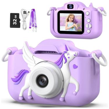 Imagem de Câmera Digital Infantil Goopow com Capa Protetora e Cartão SD 32GB para Crianças 3-9 Anos