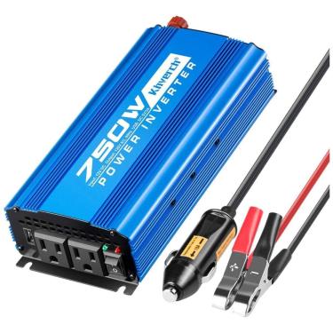 Imagem de Inversor de Potência 750W 12V Para AC 2 Tomadas, USB, 110v, KINVERCH, Vermelho