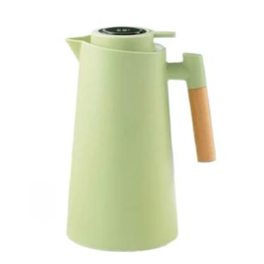 Imagem de Garrafa Térmica 1 Litro Com Termômetro Led Para Chás/Café Design Modern(VERDE CLARO)