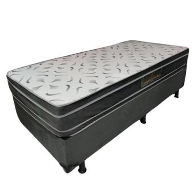 Imagem de Colchão solteiro molas ensacadas 24cm + base box (COR CINZA) - LORD co