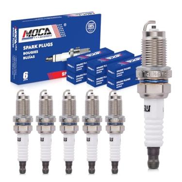 Imagem de MOCA 3459 Pacote de 6 velas de ignição serve para Dodge 1999-2002 Dakota 2.5L, 2004-2006 Ram 1500 8.3L, 2003-2006 Viper 8.3L, para Jeep 1999-2001 Cherokee 4.0L, 1999-20044 Grand Cherokee 4. 0L e mais
