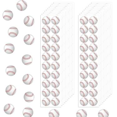 Imagem de 400 Pcs Mini Baseball Stickers Vinyl, Samll Baseball Helmet Stickers for Water Bottle Kids Girls Boys, Tiny Sports Ball Decals Waterproof for Baseball Sports Party Favor Supply Reward Pride DIY