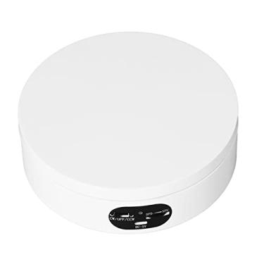Imagem de Zhjvihx Plataforma Giratória Motorizada, Branco Antiderrapante Rotação de 360 ​​graus Suporte de Exibição Rotativo Motor Silencioso para Exibição de Jóias