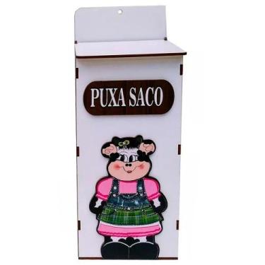Imagem de Suporte com Dispenser Puxa Saco de Parede Decor - Vaca Mimosa - VihLuz