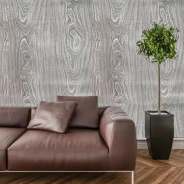Imagem de Papel de Parede Adesivo Autocolante Rolo 5 Metros x 45cm Decoração Envelopamento (Rustico Cinza)