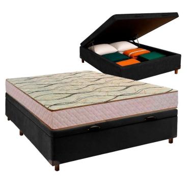Imagem de Conjunto Cama Box Bau Blindado Casal + Colchão D33 Maxsono Paropas