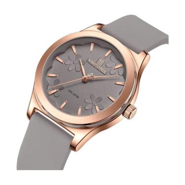 Imagem de Relógios Femininos Naviforce 5051 em Silicone Cinza