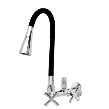 Imagem de Torneira Cozinha Parede Flexível Gourmet Com Adaptador Saida Purificad