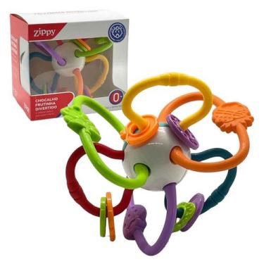 Imagem de Brinquedo Bebe Chocalho com Barulho Suave Mordedor Sensorial Massagead