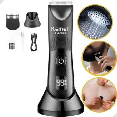 Imagem de Aparador Masculino Kemei À Prova Dágua - Rick Imports