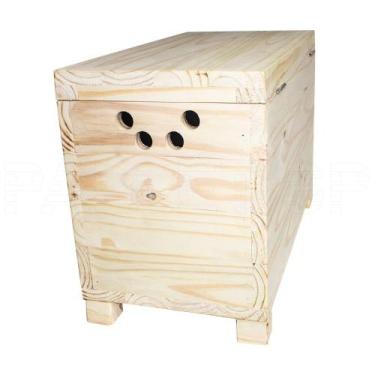 Imagem de Baú de Madeira Maciça Pinus 60x30x36 cm - Variações Disponíveis - PALL