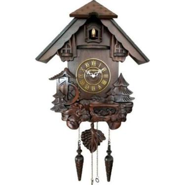 Imagem de Relógio D Parede Cuco Passarinho Canta Grande Madeira 530003