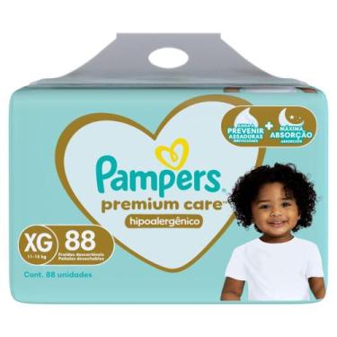Imagem de Fralda Descartável Infantil Pampers Premium Care XG Pacote 88 Unidades