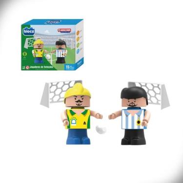 Imagem de Blocos de Montar Jogadores de Seleções Futebol Soccer World 15 Peças B