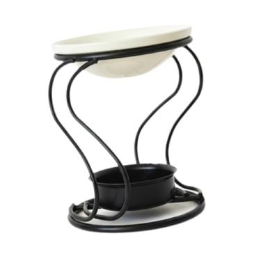 Imagem de FLCPJGV Queimador de cera decorativo, aquecedor de óleo de metal com fragrância delicada para casamento, escritório, banheiro e pátios