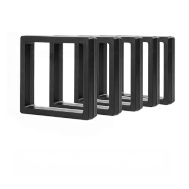 Imagem de 5 peças de moldura flutuante 3D preta, estojos transparentes de armazenamento de joias, caixa organizadora transparente para moedas, colar, brincos, medalhas, espécimes que evitam a oxidação, plástico