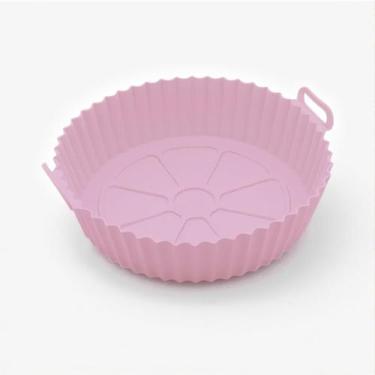 Imagem de Forma Reutilizável De Silicone Rosa Para Airfryer 16Cm - Draik