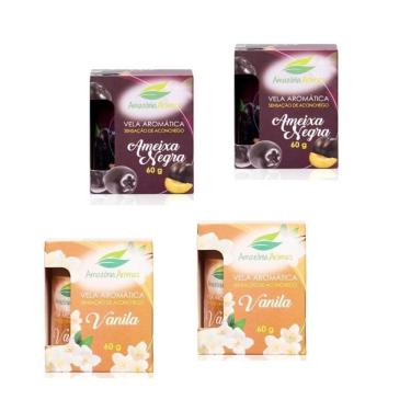Imagem de Vela Aromática Vanilla E Ameixa Negra Amazônia Aromas Kit