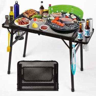 Imagem de Mesa de piquenique dobrável Grovind 76 cm de altura ajustável
